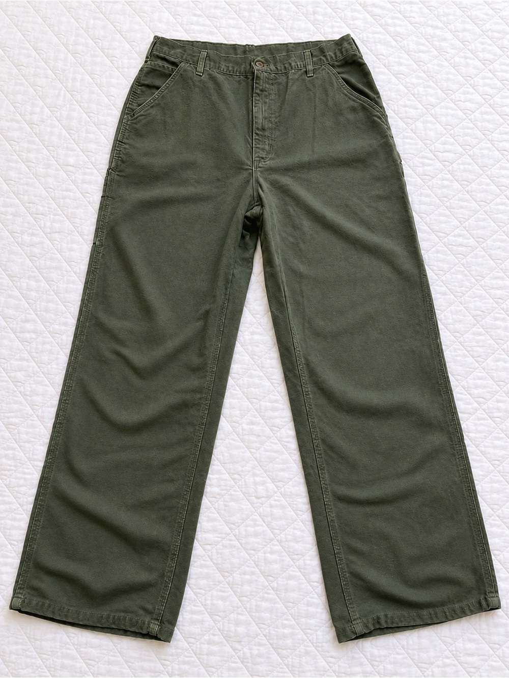 Carhartt B11 MOS Original Dungaree Fit Carpenter Pants 38x32 Moss Green​